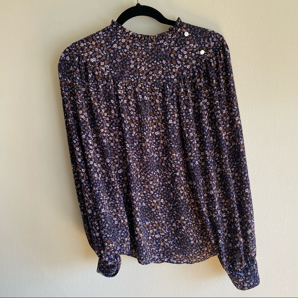 Loft floral long sleeve blouse